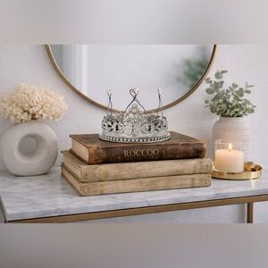 Rococo Decor Crown – Ornate Gold Floral Crown, Vintage Baroque Statement